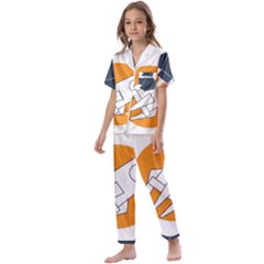 Img 20230716 190400 Img 20230716 190422 Kids  Satin Short Sleeve Pajamas Set