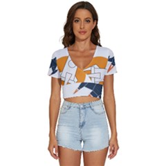 Img 20230716 190400 Img 20230716 190422 V-neck Crop Top by 3147330