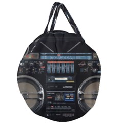 Vintage Radio Giant Round Zipper Tote by Proyonanggan