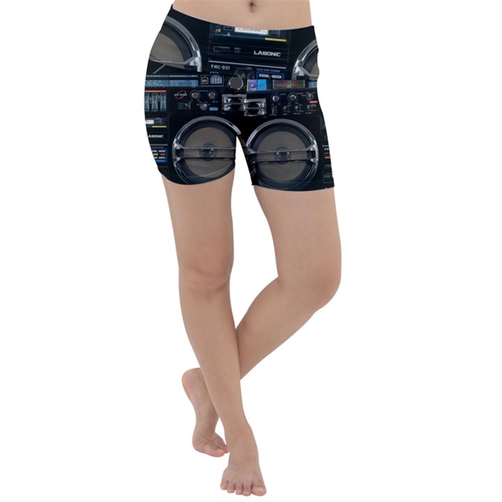 Vintage Radio Lightweight Velour Yoga Shorts