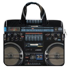 Vintage Radio Macbook Pro 13  Double Pocket Laptop Bag by Proyonanggan