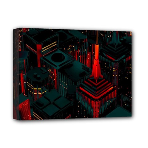 A Dark City Vector Deluxe Canvas 16  X 12  (stretched)  by Proyonanggan