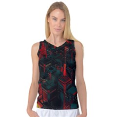 A Dark City Vector Women s Basketball Tank Top by Proyonanggan