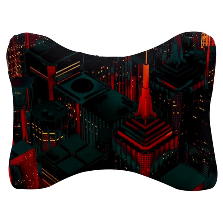 A Dark City Vector Velour Seat Head Rest Cushion