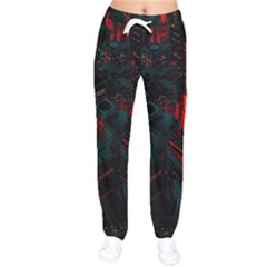 A Dark City Vector Women Velvet Drawstring Pants