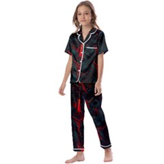 A Dark City Vector Kids  Satin Short Sleeve Pajamas Set by Proyonanggan