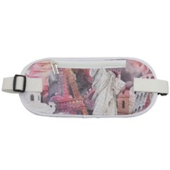 Vintage Landmarks Travel Rounded Waist Pouch by Proyonanggan