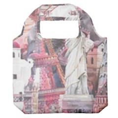 Vintage Landmarks Travel Premium Foldable Grocery Recycle Bag by Proyonanggan