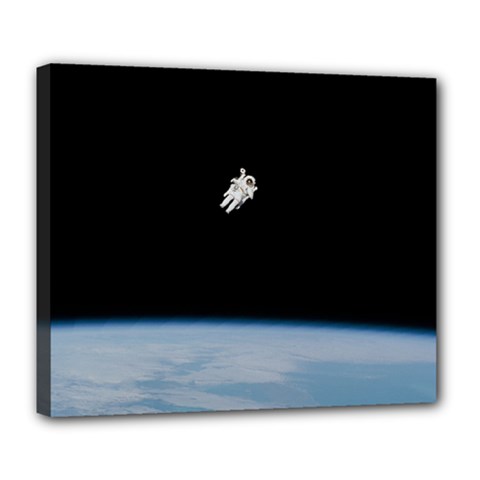 Amazing Stunning Astronaut Amazed Deluxe Canvas 24  X 20  (stretched) by Proyonanggan