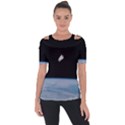 Amazing Stunning Astronaut Amazed Shoulder Cut Out Short Sleeve Top View1