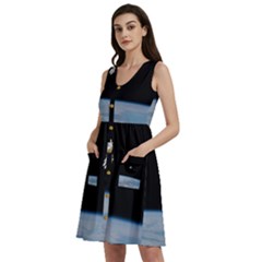 Amazing Stunning Astronaut Amazed Sleeveless Dress With Pocket by Proyonanggan