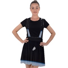 Amazing Stunning Astronaut Amazed Velvet Suspender Skater Skirt