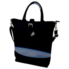 Amazing Stunning Astronaut Amazed Buckle Top Tote Bag by Proyonanggan