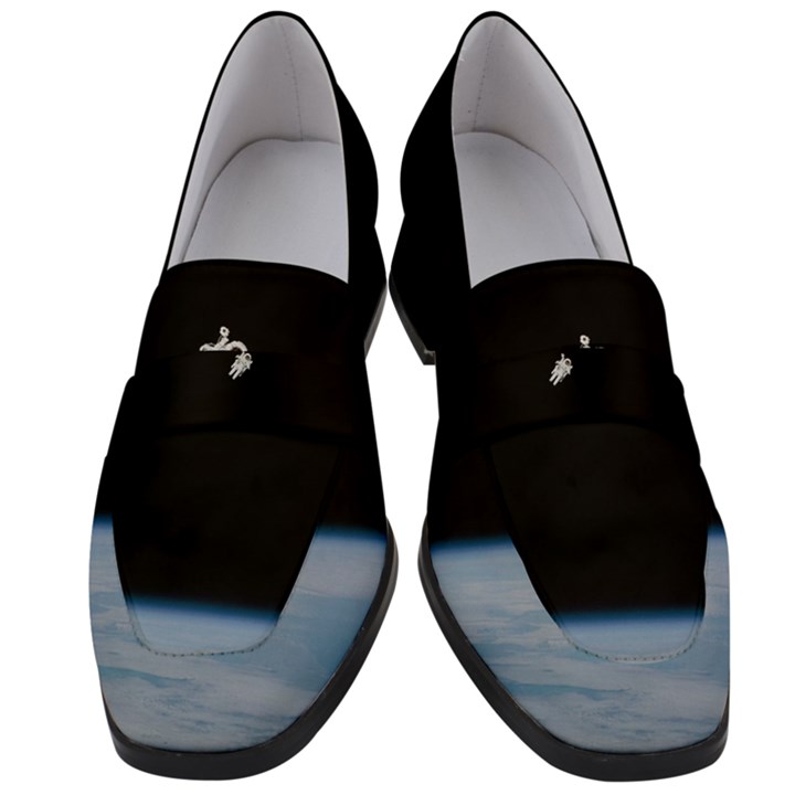 Amazing Stunning Astronaut Amazed Women s Chunky Heel Loafers