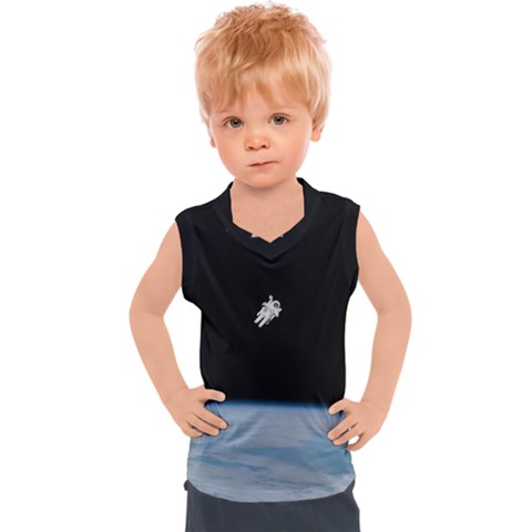 Amazing Stunning Astronaut Amazed Kids  Sport Tank Top by Proyonanggan