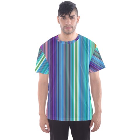 Color Stripes Men s Sport Mesh Tee by Proyonanggan