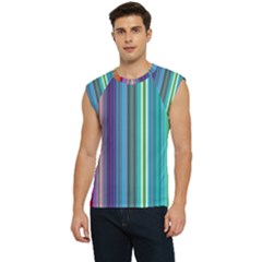 Color Stripes Men s Raglan Cap Sleeve Tee