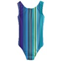 Color Stripes Kids  Cut-Out Back One Piece Swimsuit View1