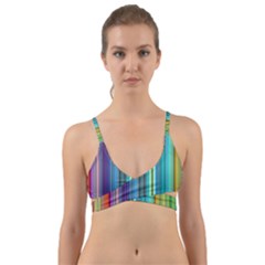 Color Stripes Wrap Around Bikini Top