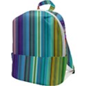 Color Stripes Zip Up Backpack View1