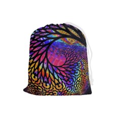 3d Fractal Mandelbulb Drawstring Pouch (large)