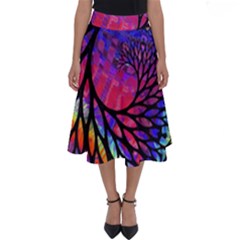 3d Fractal Mandelbulb Perfect Length Midi Skirt