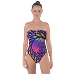 3d Fractal Mandelbulb Tie Back One Piece Swimsuit by Proyonanggan