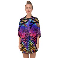 3d Fractal Mandelbulb Half Sleeve Chiffon Kimono by Proyonanggan