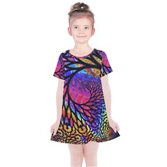 3d Fractal Mandelbulb Kids  Simple Cotton Dress by Proyonanggan