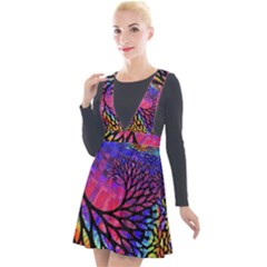 3d Fractal Mandelbulb Plunge Pinafore Velour Dress by Proyonanggan