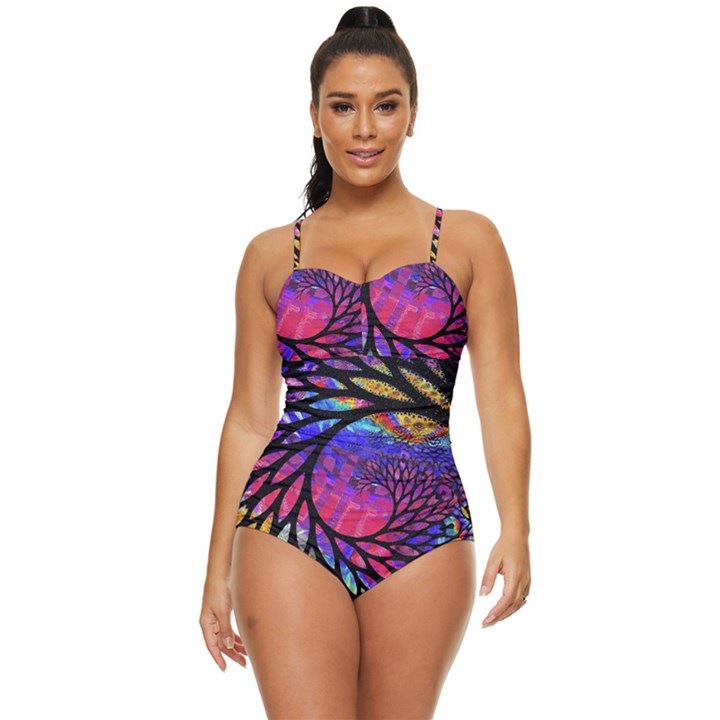 3d Fractal Mandelbulb Retro Full Coverage Swimsuit