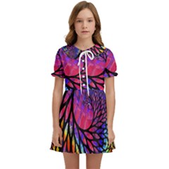 3d Fractal Mandelbulb Kids  Sweet Collar Dress by Proyonanggan