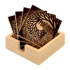 3d Fractal Mandelbulb Bamboo Coaster Set by Proyonanggan