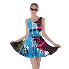 Sneakers Shoes Patterns Bright Skater Dress by Proyonanggan