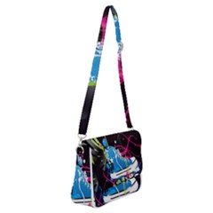 Sneakers Shoes Patterns Bright Shoulder Bag With Back Zipper by Proyonanggan