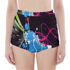 Sneakers Shoes Patterns Bright High-waisted Bikini Bottoms