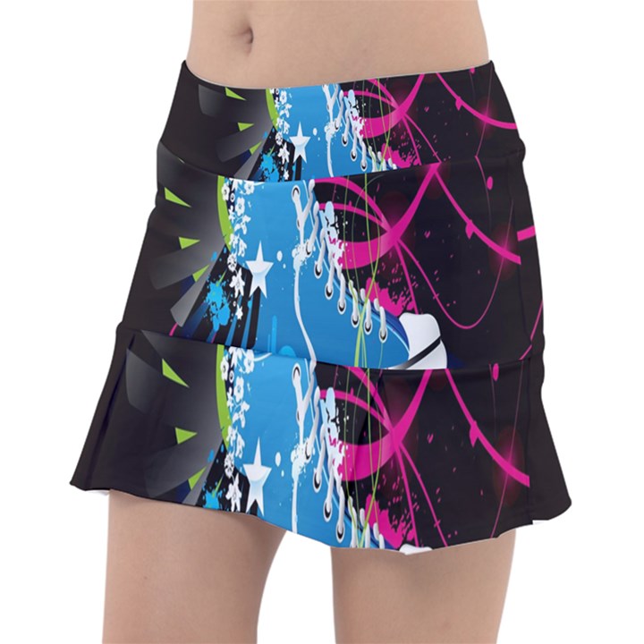 Sneakers Shoes Patterns Bright Classic Tennis Skirt