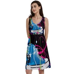 Sneakers Shoes Patterns Bright Classic Skater Dress