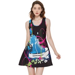 Sneakers Shoes Patterns Bright Inside Out Reversible Sleeveless Dress by Proyonanggan