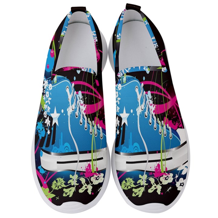 Sneakers Shoes Patterns Bright Men s Slip On Sneakers