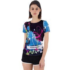 Sneakers Shoes Patterns Bright Back Cut Out Sport Tee by Proyonanggan