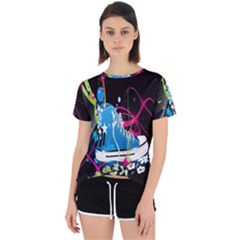 Sneakers Shoes Patterns Bright Open Back Sport Tee by Proyonanggan