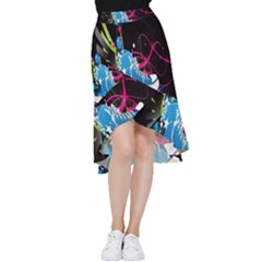 Sneakers Shoes Patterns Bright Frill Hi Low Chiffon Skirt by Proyonanggan