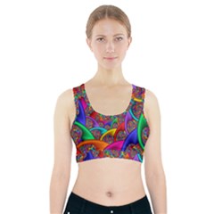 Color Spiral Sports Bra With Pocket by Proyonanggan