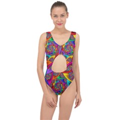 Color Spiral Center Cut Out Swimsuit by Proyonanggan