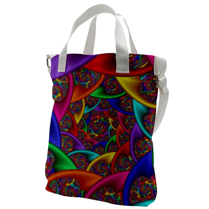 Color Spiral Canvas Messenger Bag