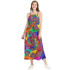 Color Spiral Boho Sleeveless Summer Dress by Proyonanggan