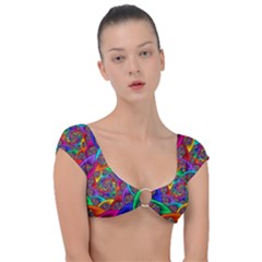 Color Spiral Cap Sleeve Ring Bikini Top by Proyonanggan