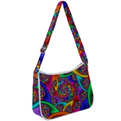 Color Spiral Zip Up Shoulder Bag