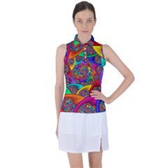 Color Spiral Women s Sleeveless Polo Tee by Proyonanggan